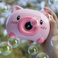 儿童电动泡泡机 电动粉色猪