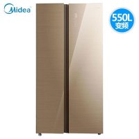 美的(Midea) 550升对开门冰箱 变频节能 风冷无霜 大容量 智能操控 BCD-550WKGPZM凯撒金