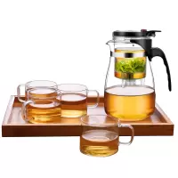 Zs-cuk 绿珠lvzhu Q739 1000ml飘逸杯玻璃茶具整套 泡茶壶煮茶器耐热 烧水过滤茶壶