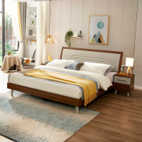 全友家居 床 双人床框架床 现代简约卧室小户型单人床1.5米北欧床123503 框架单床