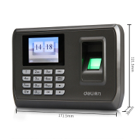 得力deli33068智能彩屏指纹考勤机真人语音脱机考勤