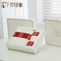 竹印象(BAMBOO IMPRESSION)zyx-jj009 五福临门浴室三件套(米色中盒装)毛巾