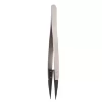 钢盾 防静电碳纤维宽头镊子 S170012