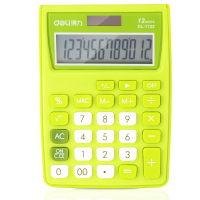 得力DL-1122 太阳能计算器 迷你计算机 小计算器 掌上计算器