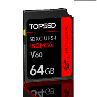 天硕(TOPSSD) 180MB/s UHS-I高速SD存储卡_64GB(XF)