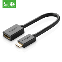 绿联 UGREEN 20137 MINI HDMI转HDMI 转接线 0.22米