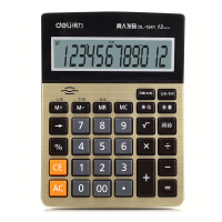 得力 deli 1541A 语音计算器(金色)(个)jm