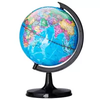 得力(deli)地球仪 直径20cm高清彩色旋转世界地球仪 带刻度支架 会议展示培训 3033