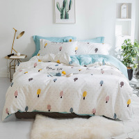 博洋家纺 ins风床上四件套全棉纯棉床品床单三件套被单被套床上用品蘑菇