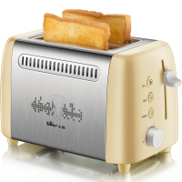 小熊(bear) DSL-A02W1 多士炉 黄色 面包机多士炉多功能早餐机 单台价格