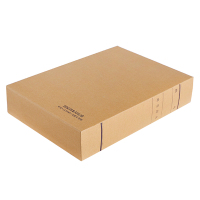 递乐 牛皮纸档案盒A4文件资料盒3cm办公用品3个装 1303