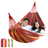 北极狼 户外吊床秋千 加厚帆布室内吊床 200*80CM 红色