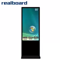 Realboard55英寸立式落地广告机智能网络数字标牌多媒体竖屏播放显示器一体机windows版 LFTR55LW1