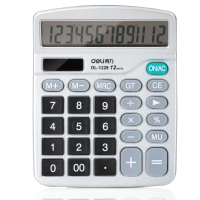 免邮得力1228得力计算机太阳能计算器财务计算器12位多功能计算器