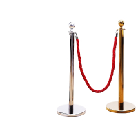 岭上 礼宾柱围栏金色 (含红色麻花绳)一米线护栏杆 银行宾馆酒店机场栏杆座隔离带 一支装