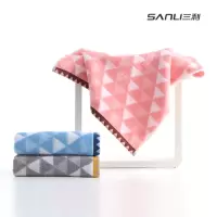 三利 9787 深度面巾 纯棉毛巾 34*72cm 三条装 灰色