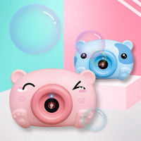 粉色电动小猪泡泡机玩具