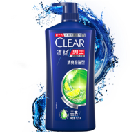 清扬(CLEAR)男士去屑洗发水装清爽控油型1.2kg
