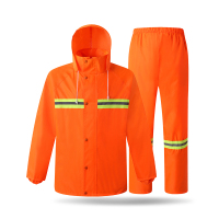荧光反光雨衣套装分体式 牛津布保安防风雨交通警示