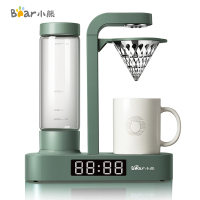 小熊(Bear)咖啡机 家用全自动滴漏式小0.5L型泡茶煮美式咖啡壶 KFJ-A05F1 深绿色(XF)