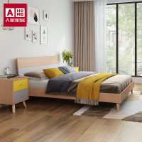 A家家具 床 双人床 北欧/宜家板式架子床婚床 主卧室床 北欧床 卧室家具 BC002 1.8米排骨架+床垫
