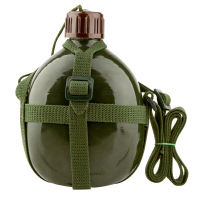 兵行者 87式 铝 军绿色水壶 户外运动大容量水壶 便携水壶 野营 1.2L