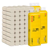 纸因爱卷纸本色64卷家庭装餐厅卫生纸巾卷筒纸实惠装4层母婴厕纸巾纸因爱-2710-64卷