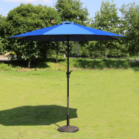 蓝鼎 遮阳伞2.7m铁直杆挡雨伞户外遮阳伞庭院伞阳台折叠大广告伞太阳伞罗马伞保安岗亭摆摊伞YRG-061-宝蓝