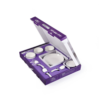 山重山(MOM) 陶瓷碗套装 简瓷碗盘八件套5151