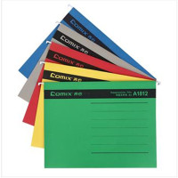 齐心 A1812 易查找吊挂夹 A4 纸质 黄