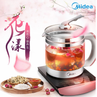 美的(Midea)养生壶 WGE1701b电水壶1.5L触屏式煎药壶烧水壶电热水壶花茶壶电茶壶煮水壶煮茶器玻璃开水壶