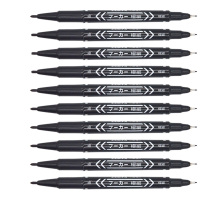 ZEBRA/斑马 小双头记号笔黑色油性笔大头笔MO-150-MC