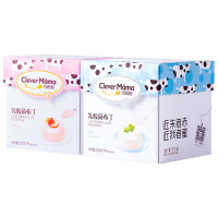 巧妈妈方盒乳酸菌布丁 原味、草莓味组合各2盒 220g*4盒