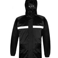 谋福 (CNMF)9292 XXL-175 安全反光条特种长风衣雨衣(计价单位:件)黑色
