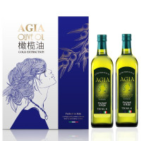 阿茜婭(AGIA)特级初榨橄榄油尊享礼盒2瓶750ML特级橄榄油