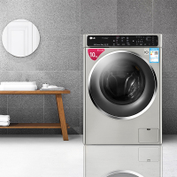 LG WD-GH450B7S 家用10公斤大容量 全自动滚筒洗衣机 变频 碳晶银