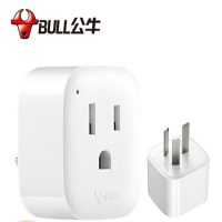 公牛（BULL）GN-L01CA 电源旅行转换器插座/国内外使用，美标国内用(美国菲律宾等)/1包=5个