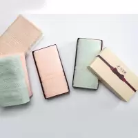 竹印象紫色蝴蝶结小软盒 毛巾