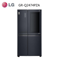 LG冰箱GR-Q2474PZA 643升大容量透视窗对开门中门风冷变频冰箱 速冻恒温 过滤系统 童锁保护