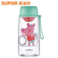 苏泊尔(SUPOR)水杯BB杯塑料随手杯子便携男女小学生儿童创意运动水杯 贝迪猪520ML