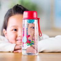苏泊尔(SUPOR)水杯BB杯塑料随手杯子便携男女小学生儿童创意运动水杯 红温蒂620ML
