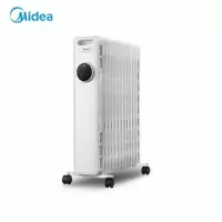 美的(Midea)油汀13片取暖器家用油丁油酊电暖器取暖炉电暖气片暖风机浴室 HYY22A 白色