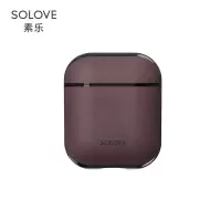 SOLOVE素乐airpods保护套耳机苹果保护壳皮套airpods2蓝牙无线耳机保护套壳全包除尘硬壳 红色
