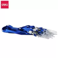 得力5764 得力(deli)20根证件卡套挂绳工作证吊绳 蓝