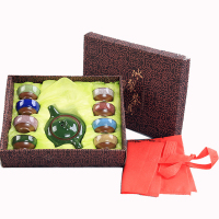 企业专享 七彩冰裂茶具茶杯套装8小杯1壶 起订量50