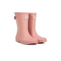 女中筒时尚外穿雨鞋蜜桃粉40码