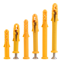 LBYZY 膨胀管螺丝钉套装 塑料膨胀管螺丝钉 膨胀塞墙塞锚栓 10×135mm(250套装)