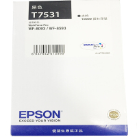 爱普生 T7531 黑色墨盒 适用机型:爱普生WF6093/6593/8093/8593(计价单位:盒)(BY)