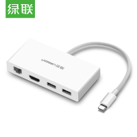 绿联 UGREEN 40377 TYPE-C转HDMI+网卡 白色