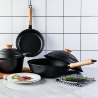 赫曼德(NOLTE)不粘锅铸铁炒锅煎锅汤锅烹饪锅具五件套日尔曼公爵(XF)